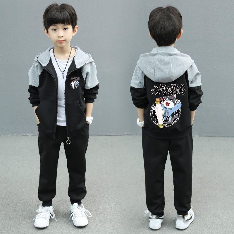 Boys Spring Autumn Child Boy Clothing Set Letter Hoodies Coats + Pants 2Pcs Tracksuit Suit for Kids Children Present