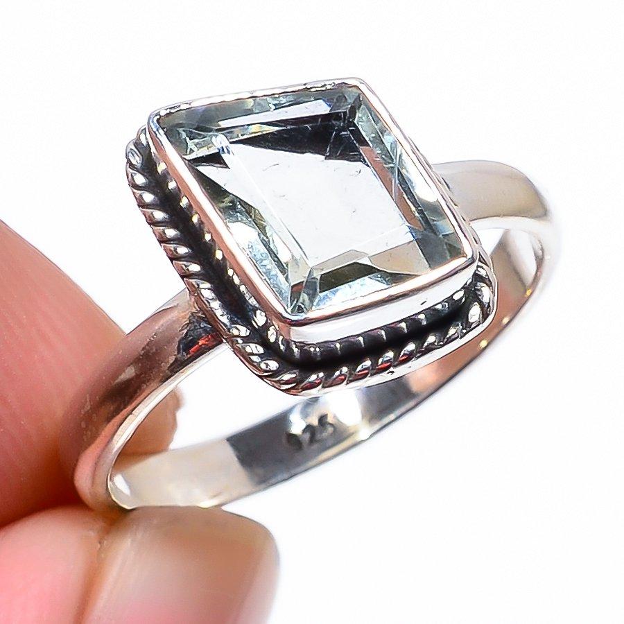 

Natural Amethyst Gemstone Handmade 925 Solid Sterling Silver Ring Size 8 l1r77