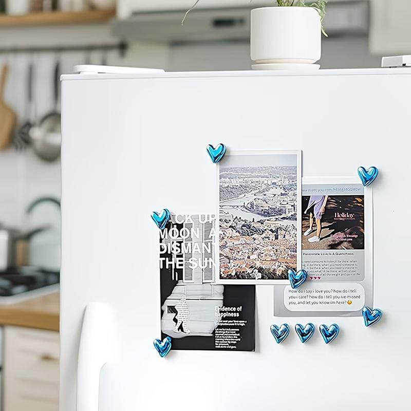 9Pcs Heart-Shaped Decorative Refrigerator Magnets Set Cute Decoration For Home Office Whiteboard Dishwasher Decor Perfect Gift
