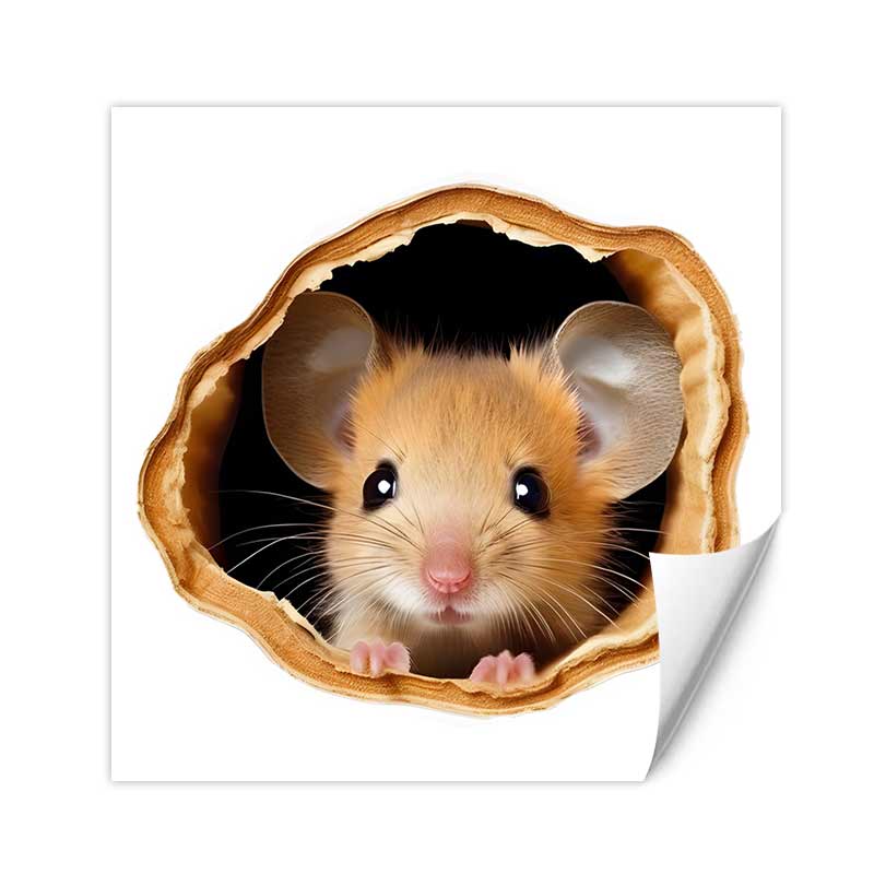 Funny Squirrel Mouse Wall Sticker Toilet Lid Stickers, Bedroom Entrance Living Room Porch Home Decora Waterproof Decals Stickers S744
