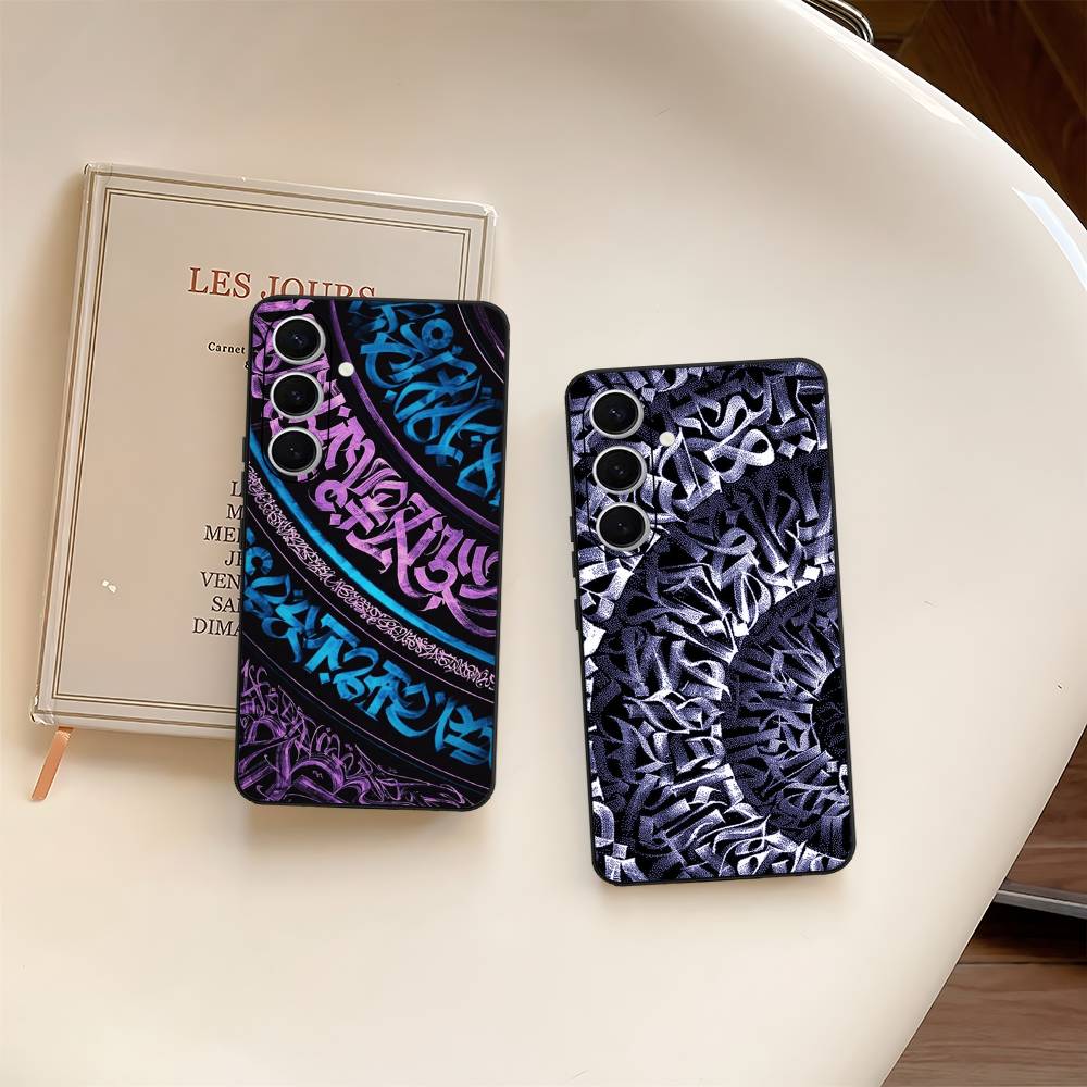 Pokras Totem Design Lampas Art Graffiti Phone Case Silicone PC+TPU For Samsung S10 20 30 22 23 24 Plus Lite Fundas