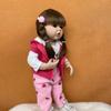 55 CM Lebensechte Ganzkörper Silikon Reborn Mädchen Baby Puppe 22 Zoll Neugeborenes Mädchen Kleinkind Bebe Geburtstagsgeschenke für Kinder Spielzeug