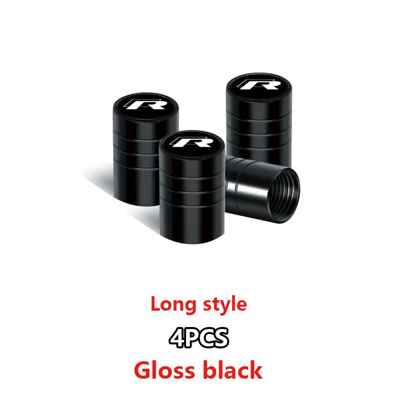 SVLHP1 4Pcs Car Logo Metal Wheel Tire Valve Stem Caps Accessories For Volkswagen VW GTI R Golf 5 7 6 4 Polo Tiguan Passat Jetta Lavida