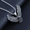 YQ 316L Stainless Steel Viking Eagle Pendant Necklace for Men Punk Gothic Jewelry