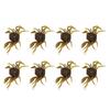 8Pcs Artificial Crab Bait 13cm 33.5g Simulation Crab Soft Lure Fishing Bait with Hooks for Freshwater Saltwater Yello
