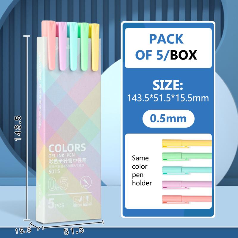 Morandi Color Gel Pen Set, 0.5mm Fine Tip Needle Point Gel Ink Pens for School, Journaling & Office Use