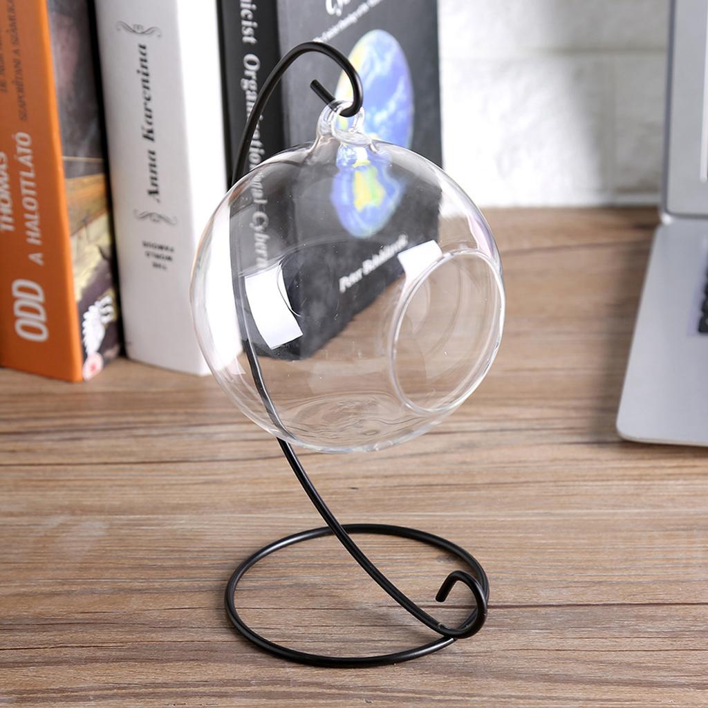 Hanging Glass Vase Large Terrarium with Frame for Air Plants Succulent Planters