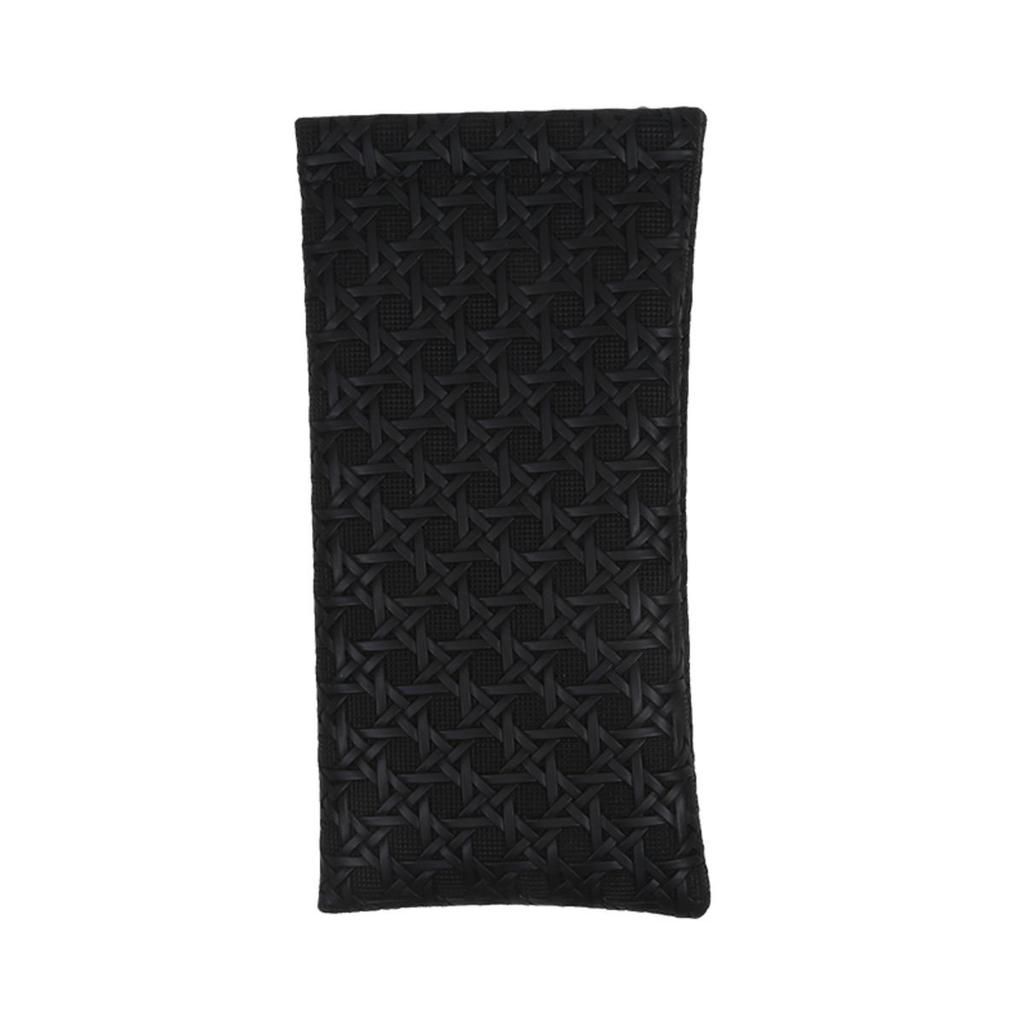 1pc Minimalist Elegant Trendy Glasses Pouch Woven Texture PU Leather Portable Sunglasses Storage Box Durable Protective Containe