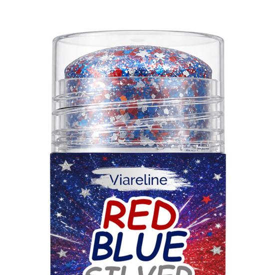Patriotic Sparkling Ring Paste Red 1 Pc