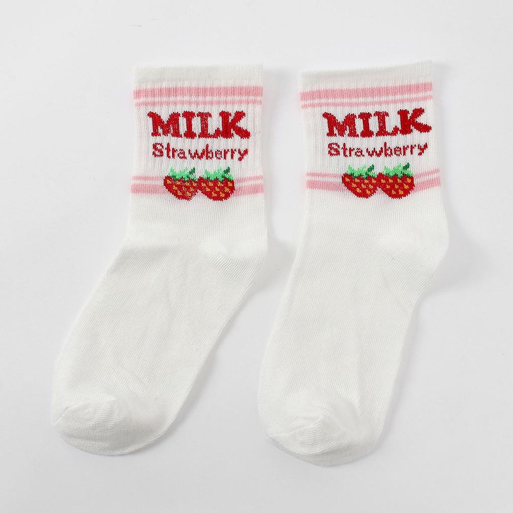 20 Paar Milk Love Damen Mittelhohe Socken Modische Socken