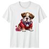 Bulldog Puppy Valentines Day Unisexs TShirt Unisexs Tee Graphic Unisex Top