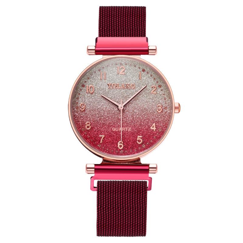 

Цифровые постепенные изменения модные женские часы женские часы магнит ленивые кварцевые часы обработка настройка красный