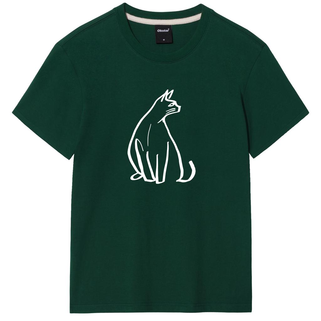 OKSTAR Drawing Cat Short Sleeve T-Shirt (Type A)