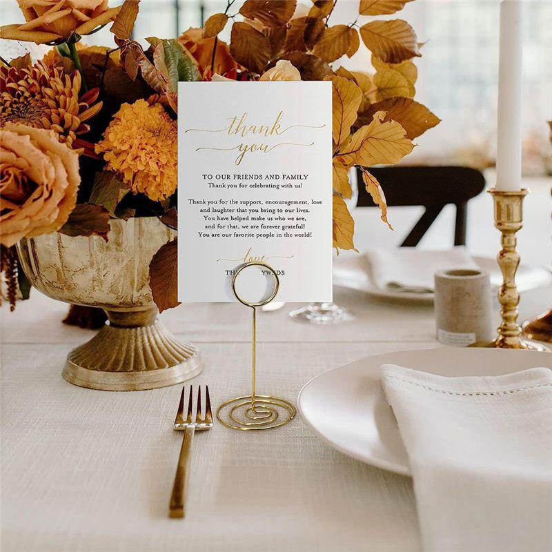 A84X-20Pcs - 3.35 Inch Place Card Holder Table Number Stands For Wedding Party Graduation Reception B