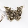 Vintage Inlaid Diamond Butterfly Brooch - Elegant Retro Insect Pin for Women