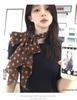 2024 Women's Brown Polka Dot Silk Scarf - Versatile Long Bandana and Tie Neck Accessory