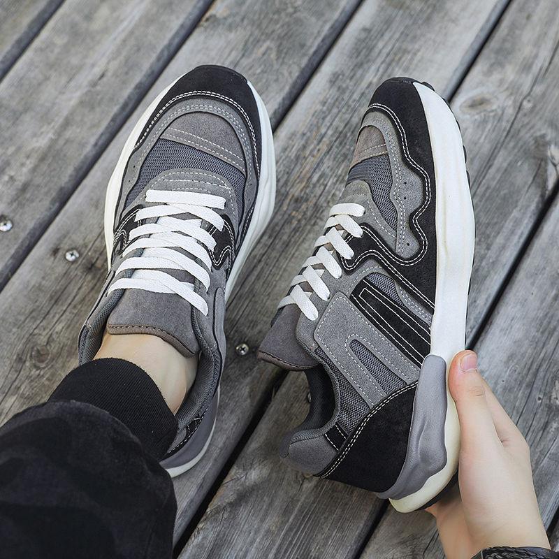 Fashion Mesh Upper Male Sports Shoes Gray Breathable Walking HikingTrekking Outdoor Size 9 Shoe in Promotion Gym Men's Casual Sneakers