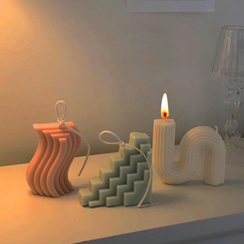 Geometric S & N-Shape Arch Aromatherapy Candle Silicone Mold