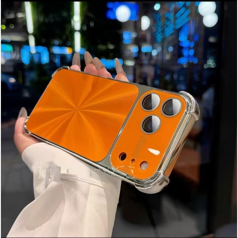 Aurora Electroplated CD Pattern iPhone 17 Pro Max Case with Drop-Proof Four Corners | Apple Protective Case for iPhone Models 14-16