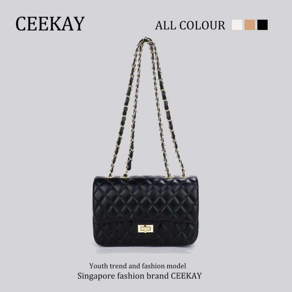 CEEKAY Mini Shoulder Crossbody Korean Chain Black Women's Bag, Bag, One-Shoulder Bag, Small, Simple, Lightweight, Casual, Fashion, Included, Cute,