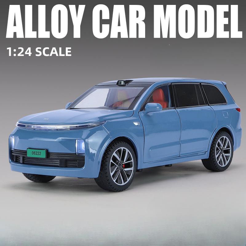 1/24 Li L9 SUV Alaşımlı Pres Döküm Araba Modeli Oyuncak Simülasyon Araçları Geri Çekilebilir Ses Işık Koleksiyonu Oyuncaklar Çocuklar İçin Doğum Günü Hediyeleri