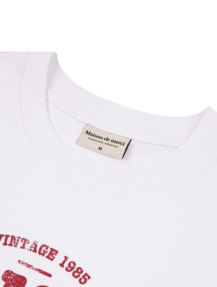 LA MAISON STUDIO Unisex Maison Vintage Logo Regular Short Sleeve T-Shirt White (Fcf2Ts411M)