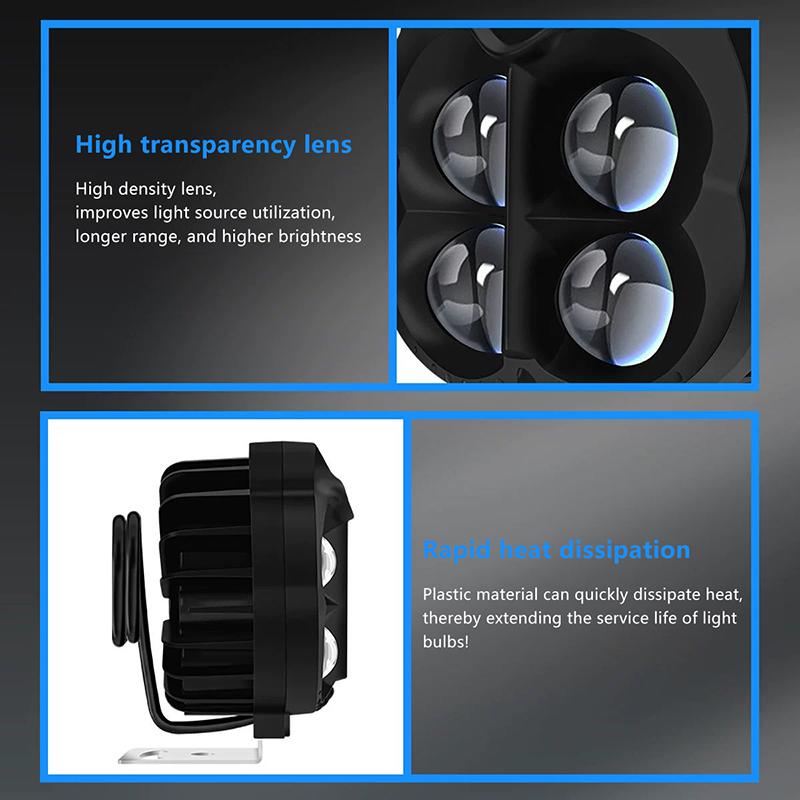 Owl Motorcycle Auxiliary Lights Fog Light Projector Lens Spotlight Scooter Motorbike Head Light Driving Lamp