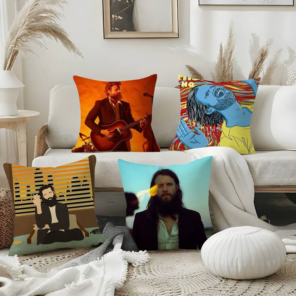 Father J-John Misty Pillow Case Home Dorm Chair Back Short Plush Double-Sided Printing Office Nap Time Cushion Cover
