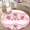1pc Swan Love Office Round Area Rug, Indoor Mat Suitable ForOffice, Under Office Chairs Bedroom Living Room Home Decor, Room Deco Q034