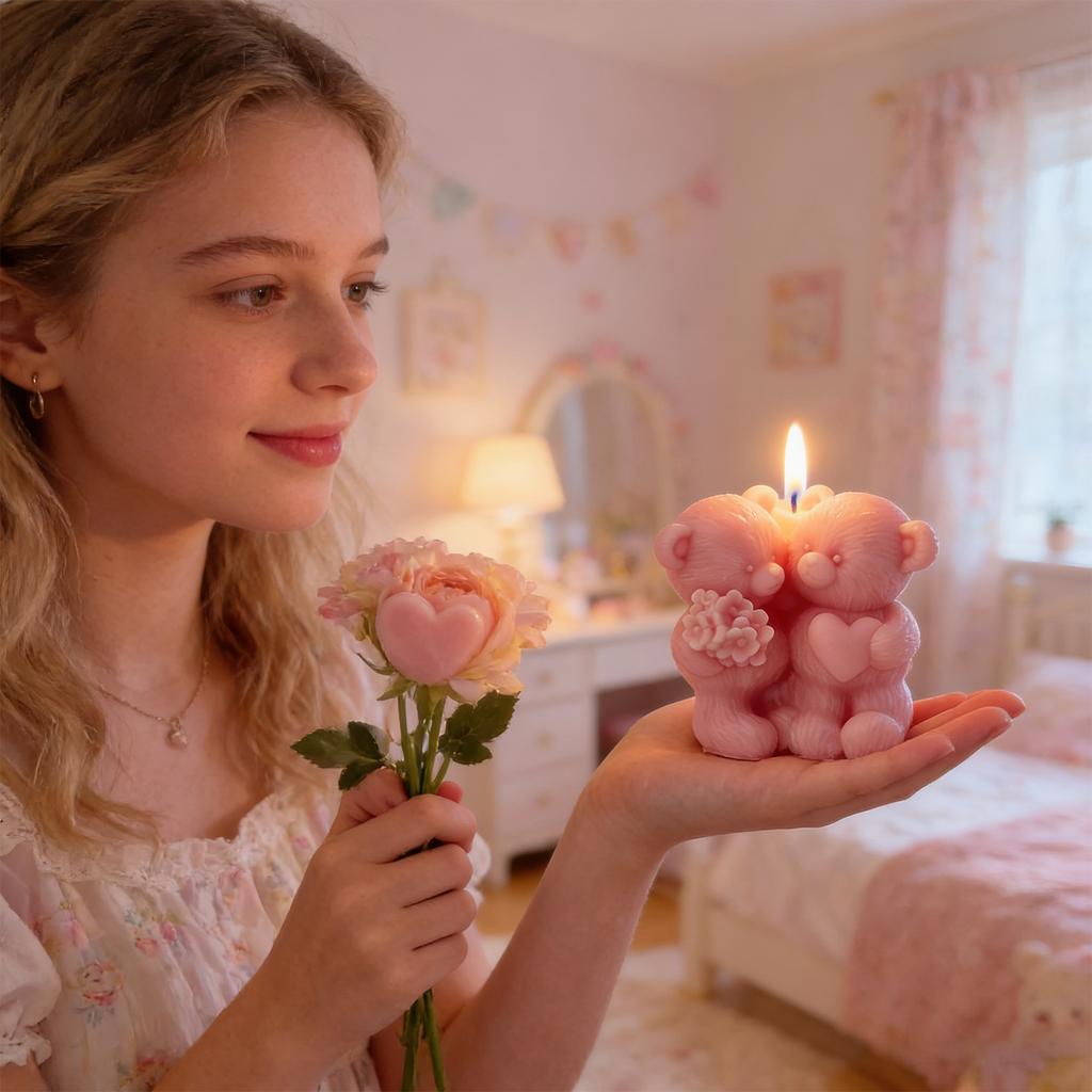 Cute Bear Shaped Scented Candles, INSstyle Creative Decorative Items, Perfect For  Wedding Decorations.