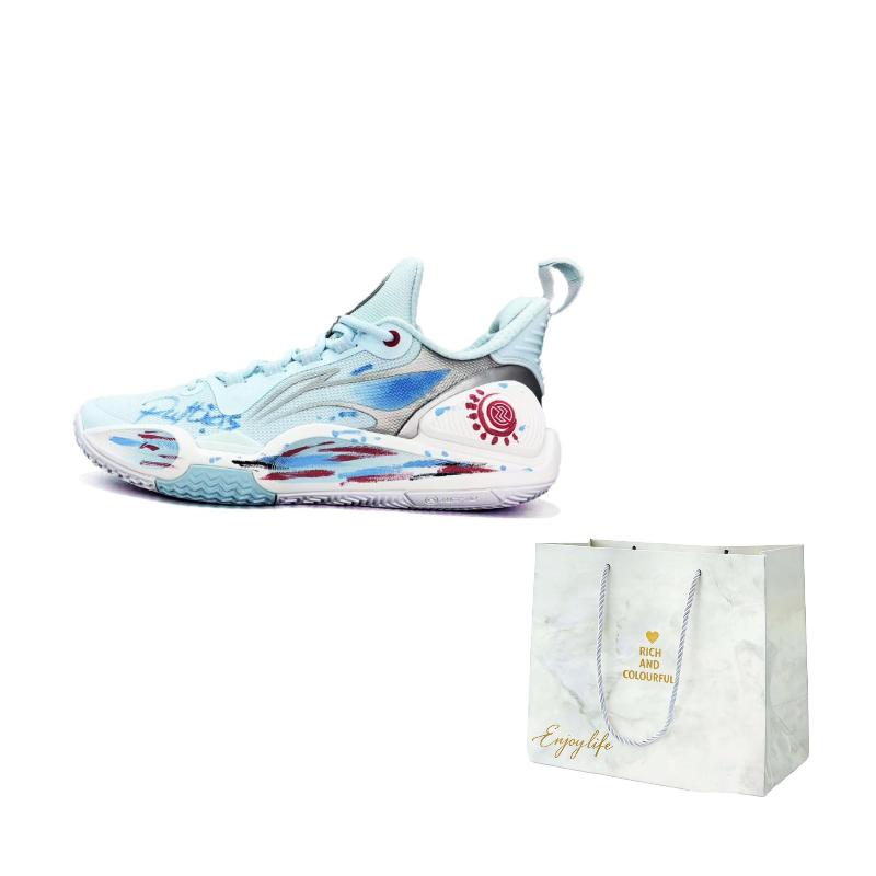 

Li Ning Speed 9 Ледяная Блокировка Воинственный Бог Ткань Устойчивая к истиранию Легкая Низкие Баскетбольные кроссовки Унисекс Синий Белый ABPT001-6() 41