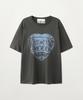 Seteo Saturday Retro Mood Graphic Short Sleeve T-Shirt Charcoal Blue