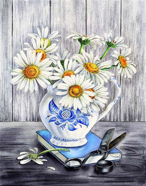 RUOPOTY Oil Painting By Number Rose Drawing On Canvas DIY Coloring By Numbers Flower Kits Acrylic Unique Gifts