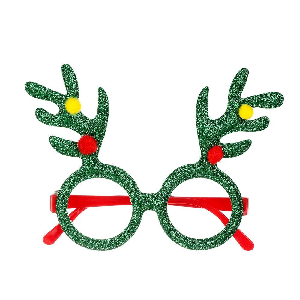 Christmas Decorations New Year Photo Prop Santa Claus Glasses Elk Christmas Glasses Frame Xmas Tree