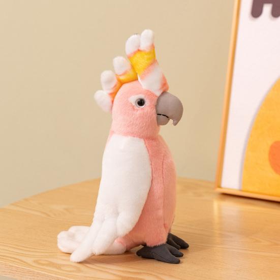 Plushie for Bedroom Decor Cute Parrot Plush Toy, Soft Stuffed Animal Kids, Pink Realistic Bird Doll with Fluffy Fabric And Home Decoration Toy