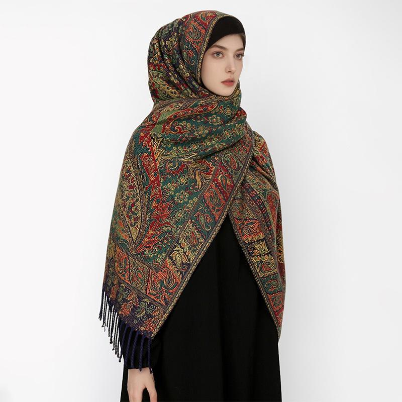 High-End Damen Schal Herbst und Winter Schal Dual-Purpose Kernzwirngarn Verdickter Warmer Schal