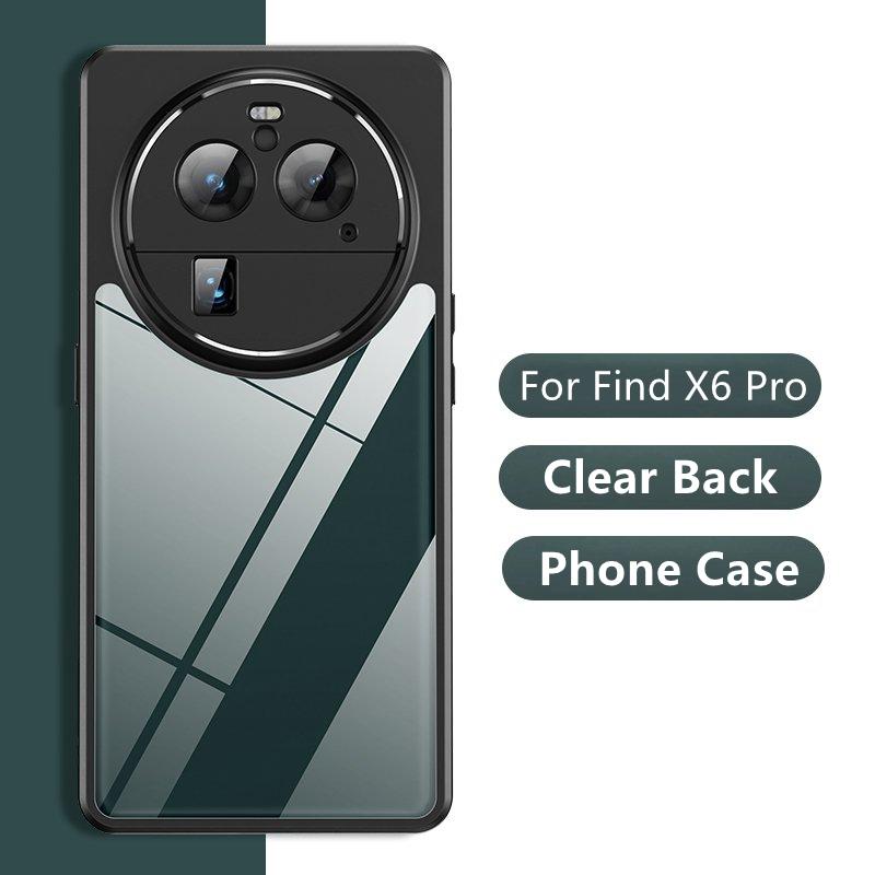 For OPPO Find X6 Pro Case For OPPO Find X6 Pro Cover Funda Shell Hard Clear PC Transparent TPU Edge Protective Back Bumper