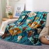 1Pc Cultural Puzzle Print Flannel Blanket High Quality Warm Comfortable Cover for All Seasons Perfect for Gifts Home Decor