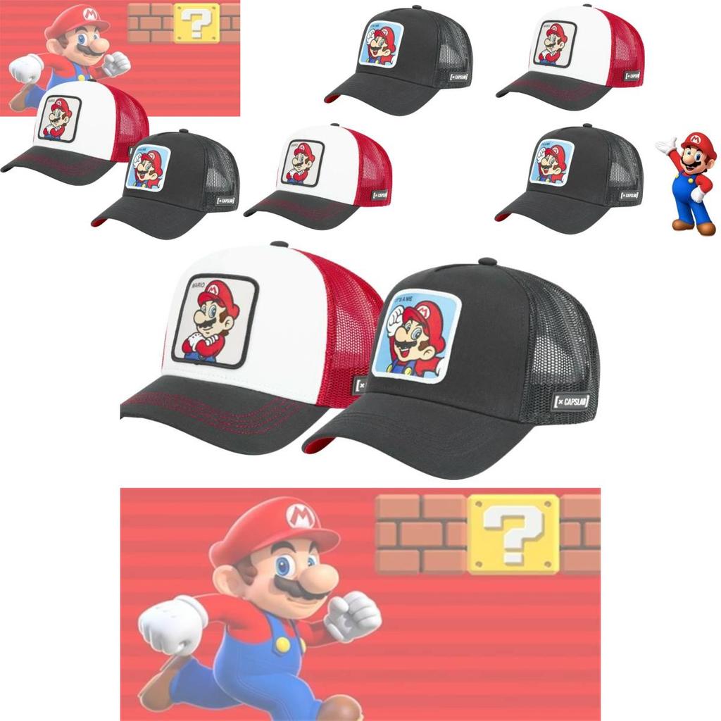Mario Cartoon Baseball Cap Breathable Hip-hop Duck Tongue Cap For Summer