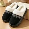**Autumn Winter Cotton Slippers Women Indoor Home Plush Warm Couple Outdoor Wear Thick Sole Wear-Resistant Fuzzy Slippers Men**