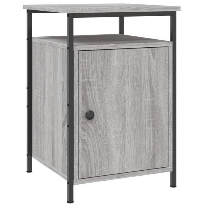 VidaXL Tables de chevet 2 pcs sonoma gris 40x42x60cm bois d'ingénierie 825870