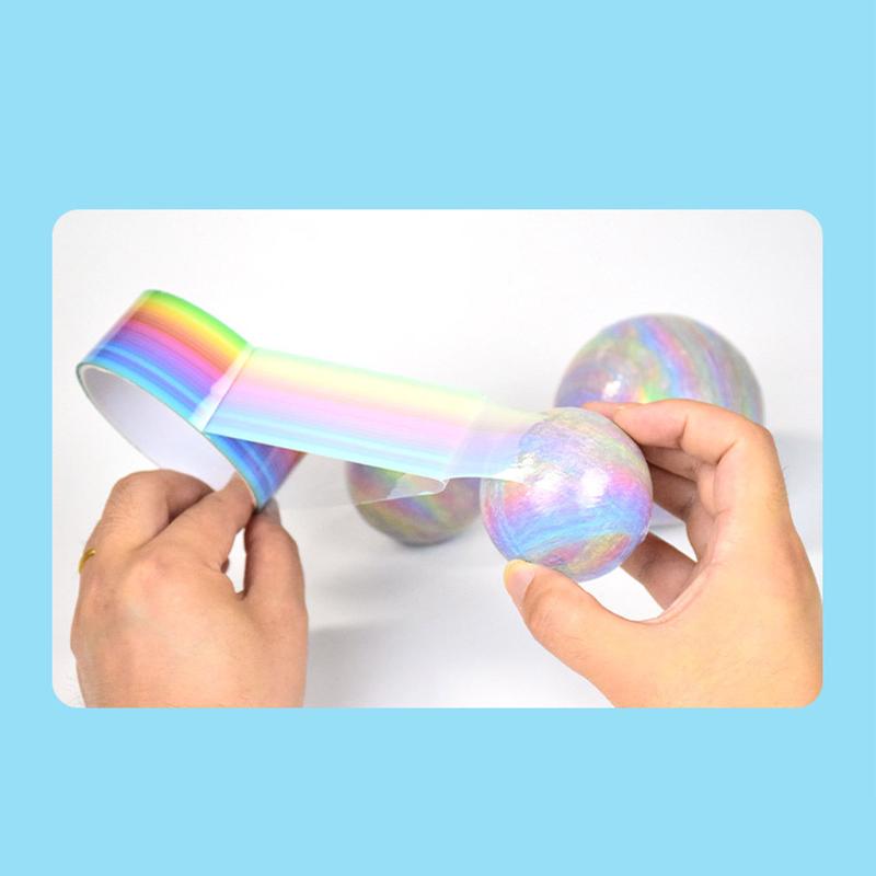 Bila de Bandă Adezivă Colorată Decomprimare Lipicios Rulare DIY Jucării Amuzante Bile Colorate Fabricare Jucărie Colorată Mascare Lipici