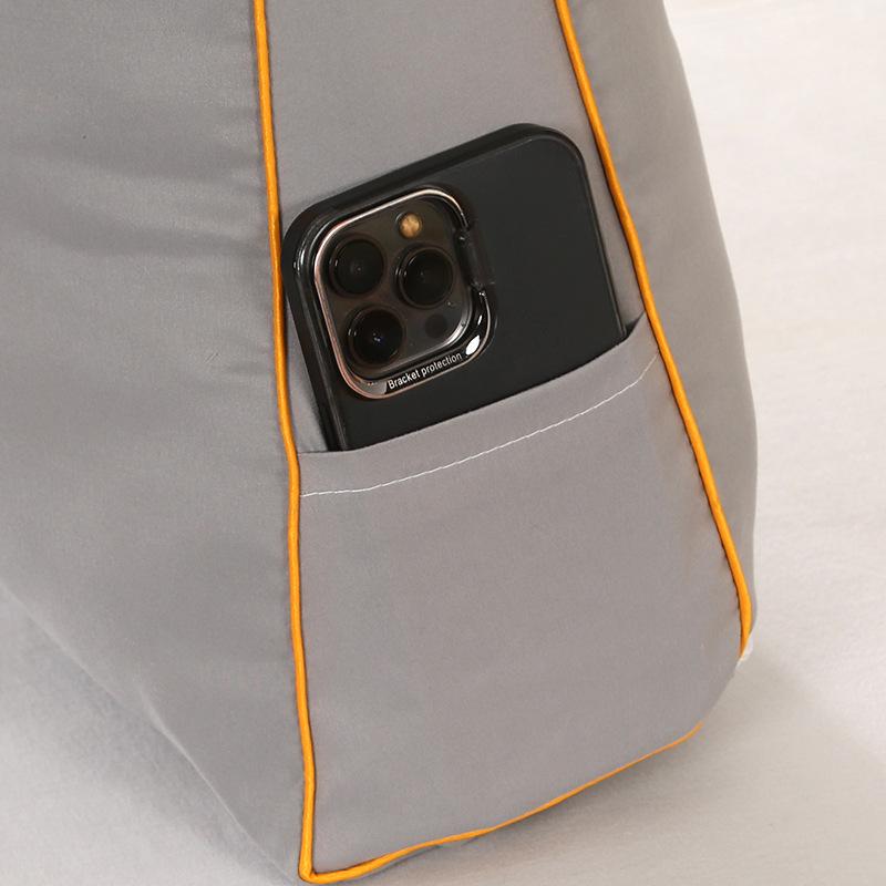 Large Triangle Backrest Pillow for Bed – Removable & Washable Tatami Cushion for Mobile Phone or Sofa Sitting