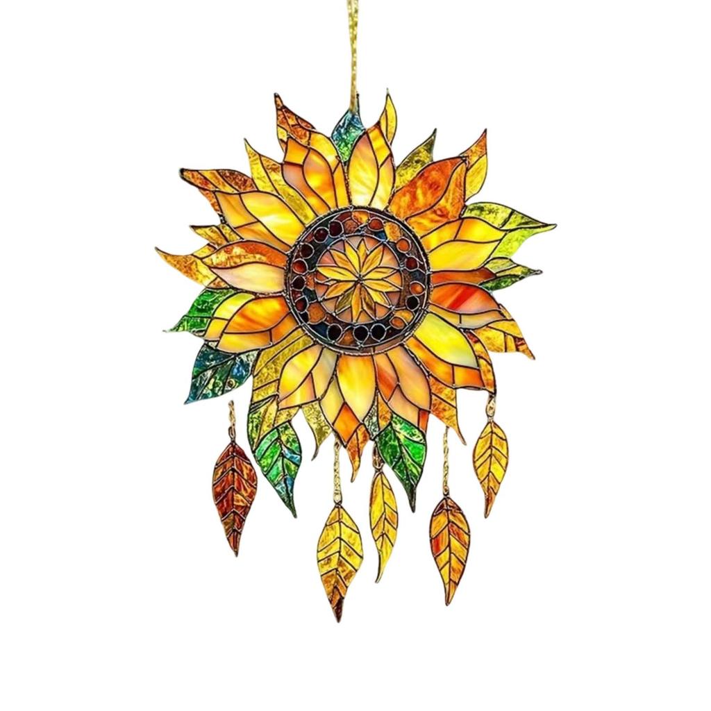 2D Flat Sunflower Acrylic Printing Window Decoration Garden Home Window Decoration Flat Pendant