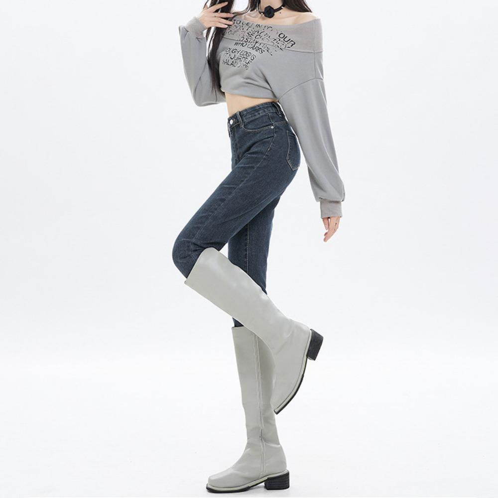 Casual versatile jeans women's new autumn and winter 2025 high-waisted and thin small-footed pencil jeans