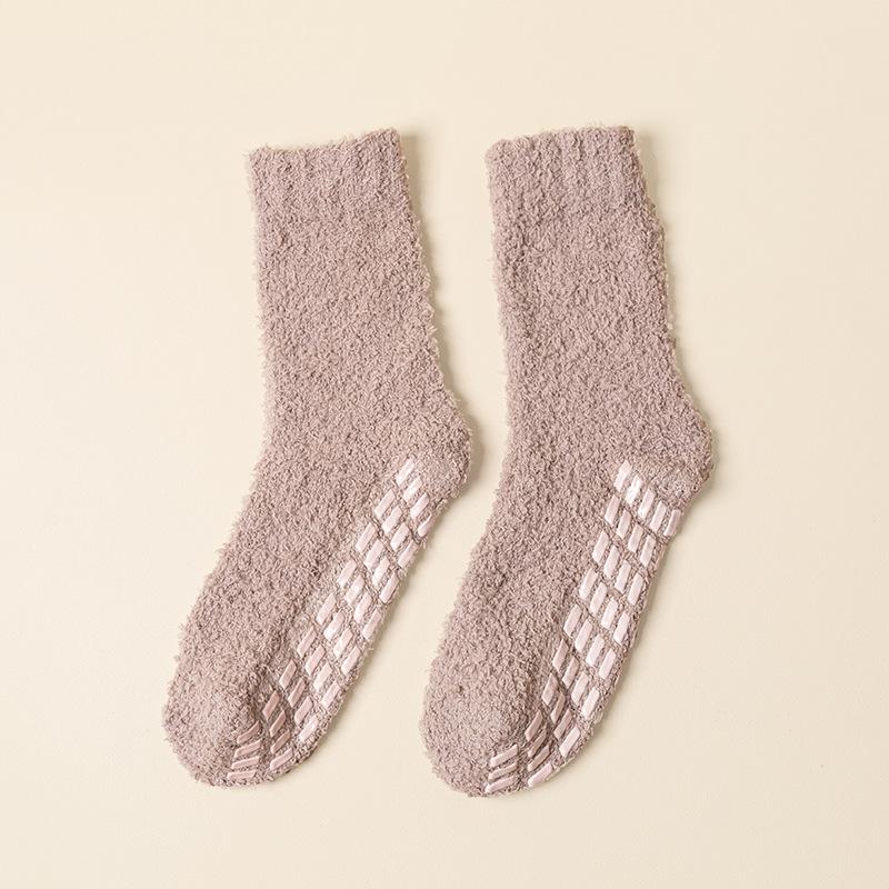 

Женские зимние утолщенные теплые коралловые шерстяные домашние напольные носки-трубы 1 pair кофейный