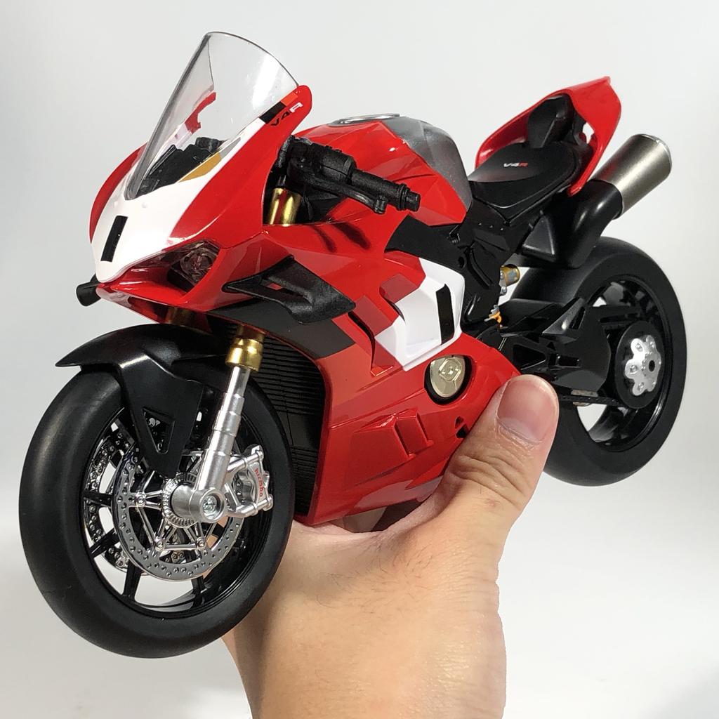 1/9 Ducati Panigale V4R High Performance Superbike Alloy Metal Diecast Model Motorcycle Children Toy Car for Child Sound & Light