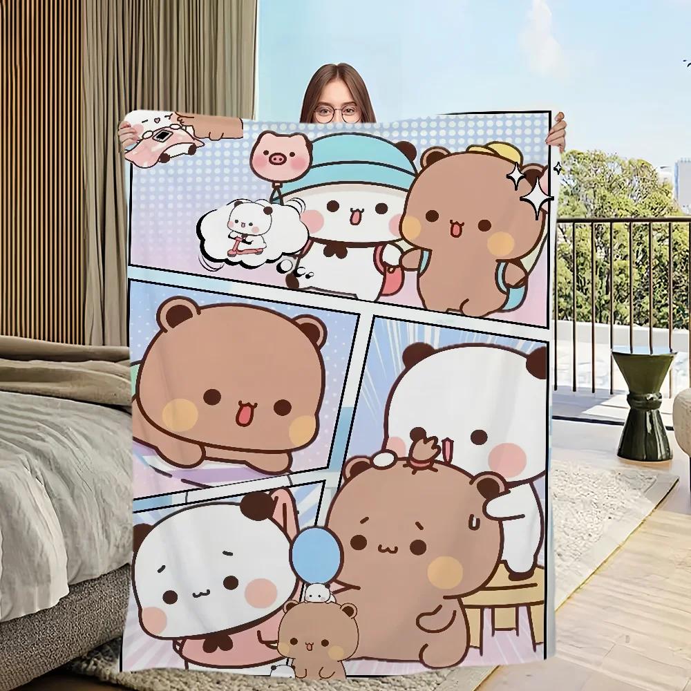 Cartoon Four Seasons Warm Soft Plush Blanket for Sofa Living Room Office Bedroom Travel Gift