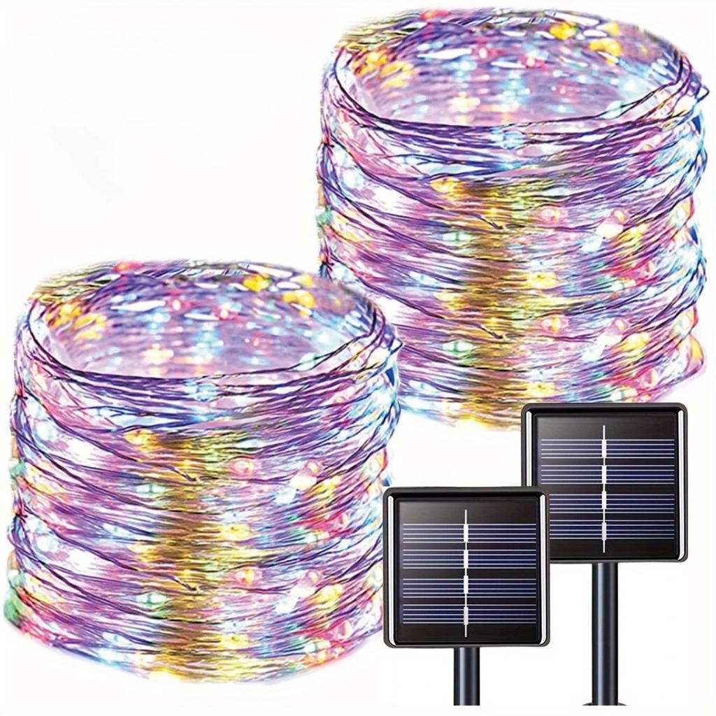 Solar LED Fairy String Lights Waterproof Copper Wire Garden Patio Christmas Decoration With 8 Modes