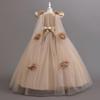 New Long Elegant Dress for Young Girls Flower Girl Princess Dresses White Formal Clothes From 4 To12 Years